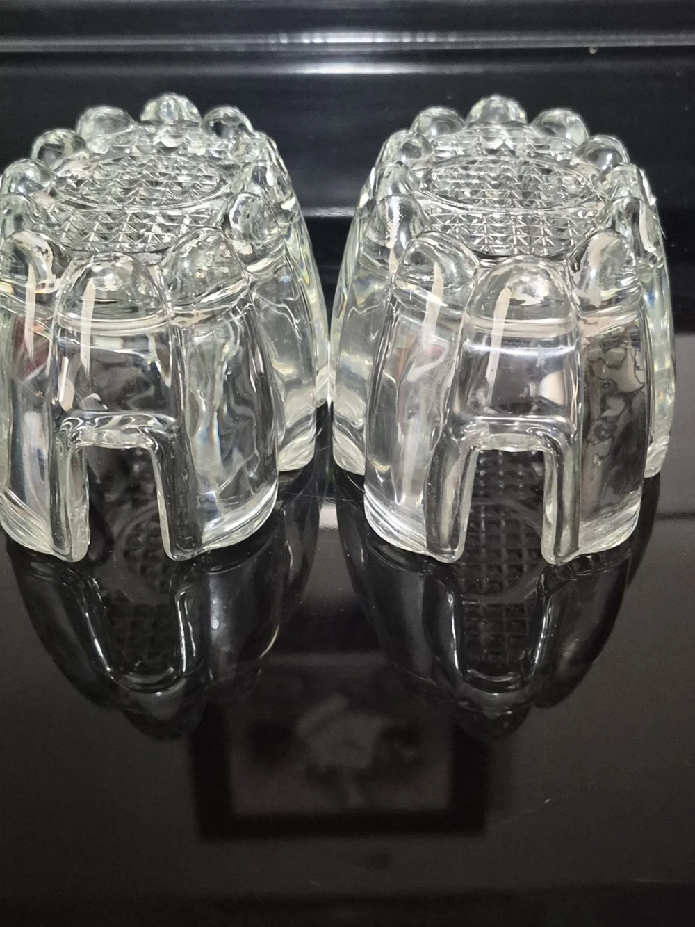 Set of 2 - Princess House Crystal Spoon and Fork Rest Holder Vintage